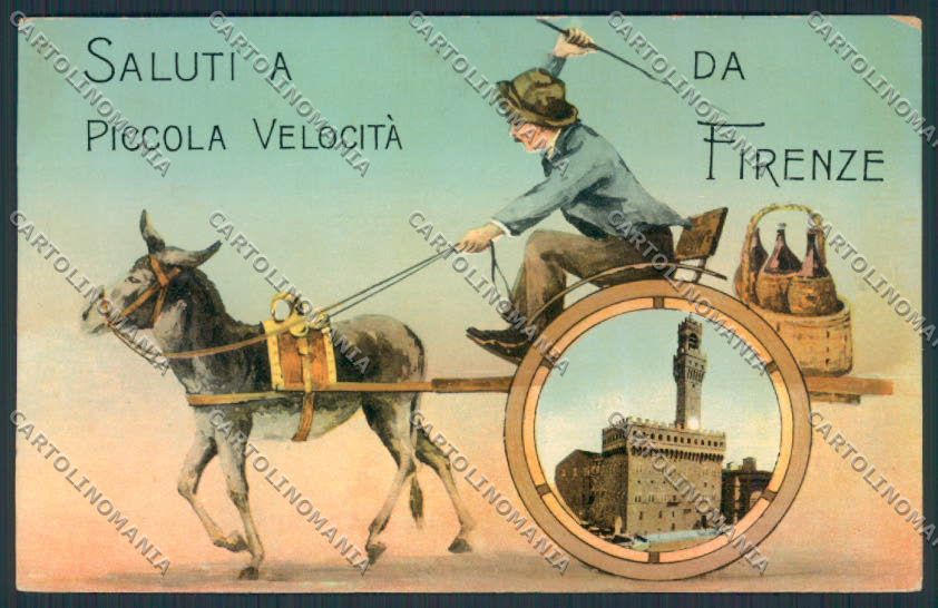 Firenze Città Saluti piccola velocità cartolina MV5801 – fronte