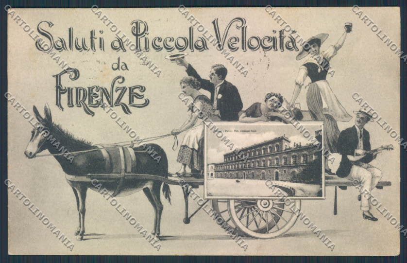 Firenze Città Saluti piccola velocità cartolina MV5812 – fronte