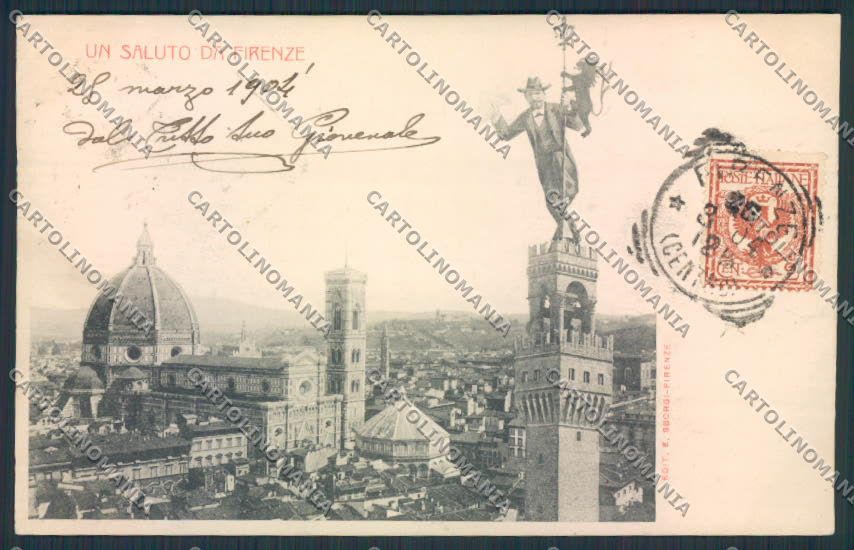 Firenze Città Saluti da cartolina MV5815 – fronte