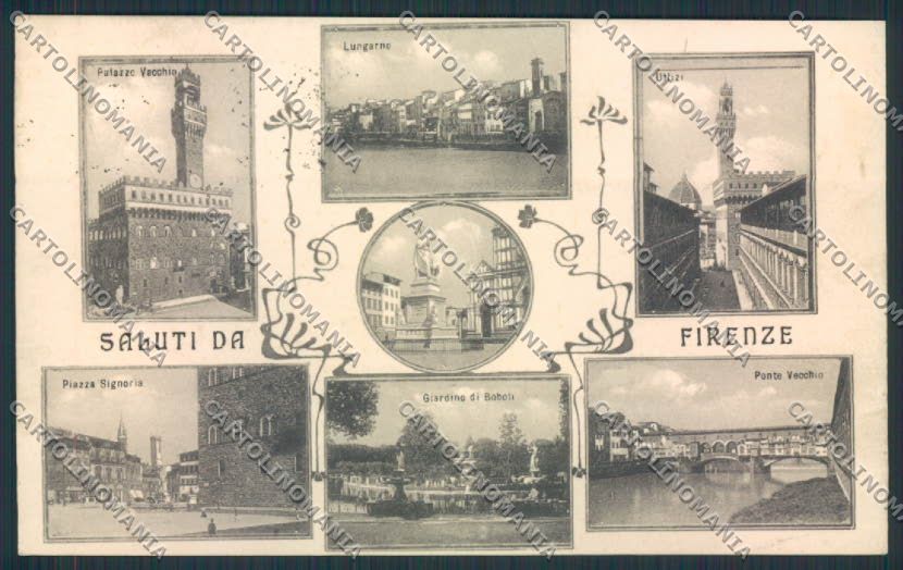Firenze Città Saluti da SCOLLATA cartolina MV5823 – fronte