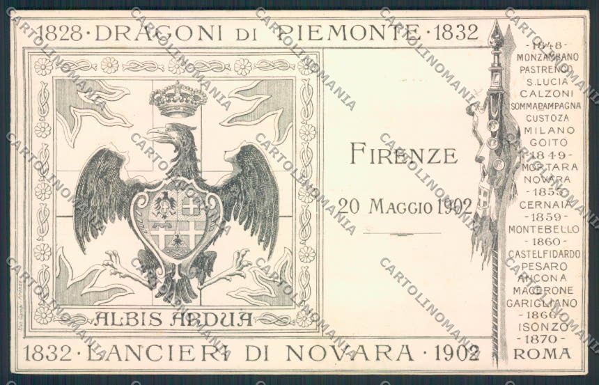 Firenze Città Dragoni Piemonti cartolina MV5831 – fronte