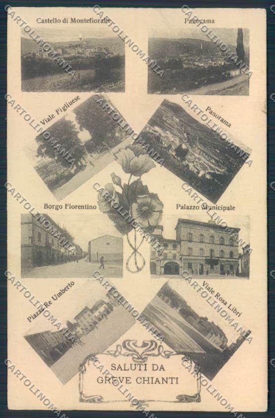 Firenze Greve in Chianti Saluti da cartolina MV5898 – fronte