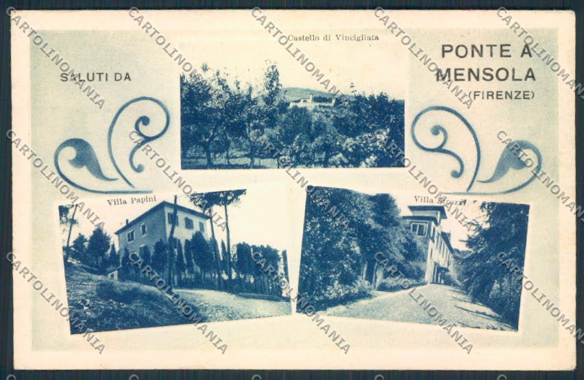 Firenze Ponte a Mensola Saluti da cartolina MV5905 – fronte
