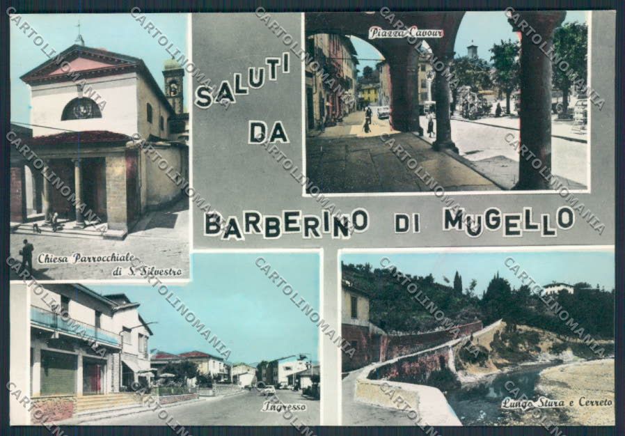 Firenze Barberino Mugello Saluti da Foto FG cartolina MV5932 – fronte