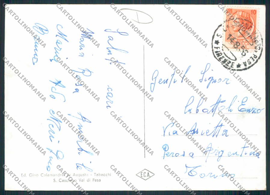 Firenze San Casciano Val di Pesa Foto FG cartolina MV5944 – retro