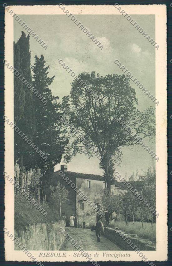 Firenze Fiesole Vincigliata PIEGA cartolina MV5969 – fronte