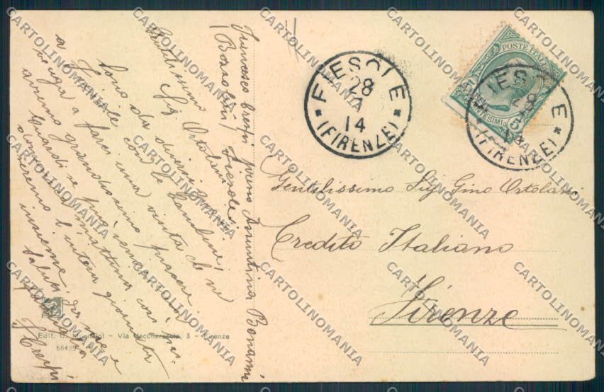 Firenze Fiesole cartolina MV5986 – retro