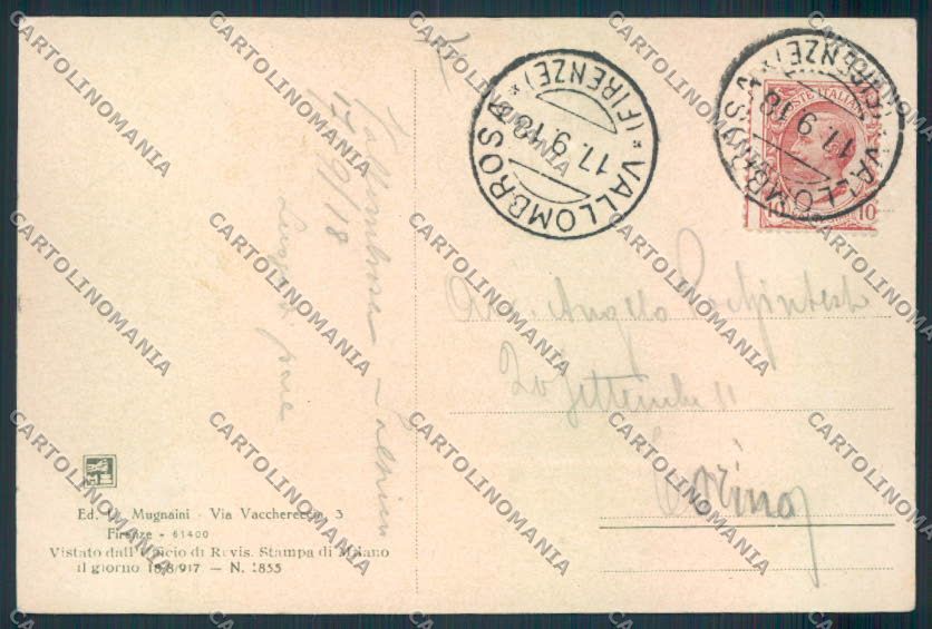 Firenze Reggello Forestale cartolina MV6036 – retro