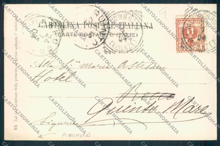Firenze Reggello Vallombrosa PIEGHINA cartolina MV6057 – retro