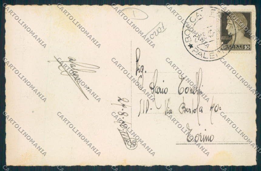Palermo Città Tram FORO cartolina MV6106 – retro