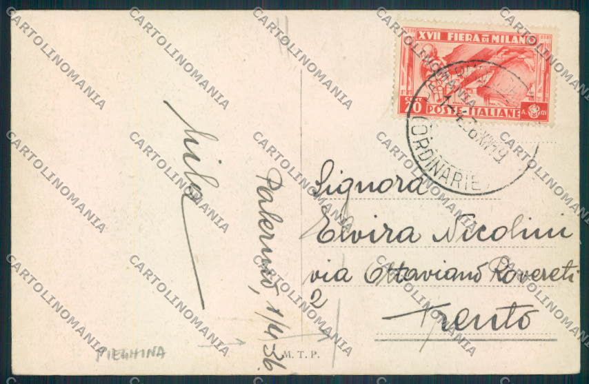 Palermo Città cartolina MV6173 – retro
