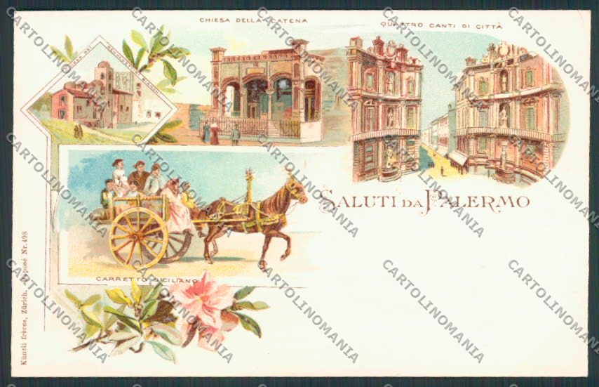Palermo Città Saluti da Gruss cartolina MV6202 – fronte