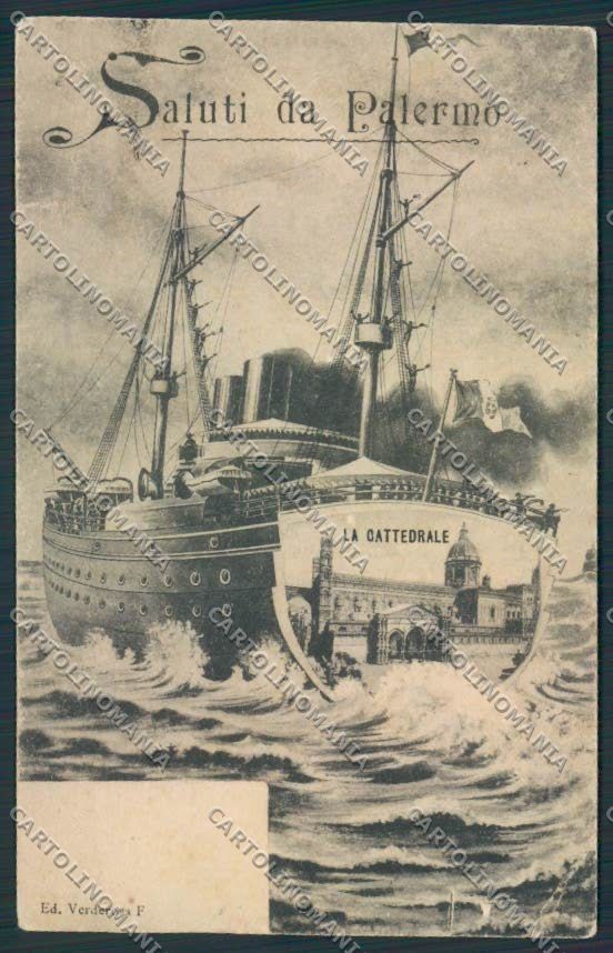 Palermo Città Saluti da PIEGHINE cartolina MV6208 – fronte