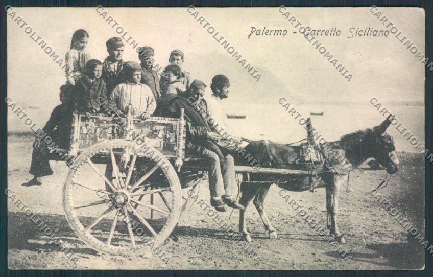 Palermo Costumi Carro Siciliano cartolina MV6269 – fronte