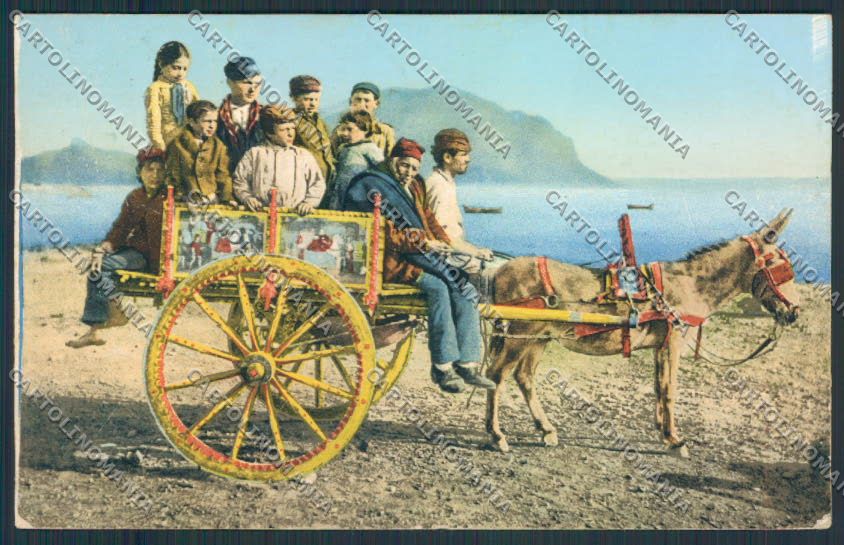 Palermo Carro Siciliano PIEGHINE cartolina MV6270 – fronte
