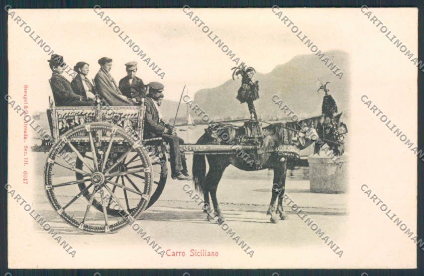 Palermo Costumi Carro Siciliano cartolina MV6272 – fronte