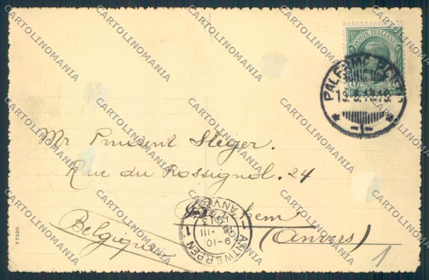 Palermo Costumi Mestieri COLLA cartolina MV6285 – retro