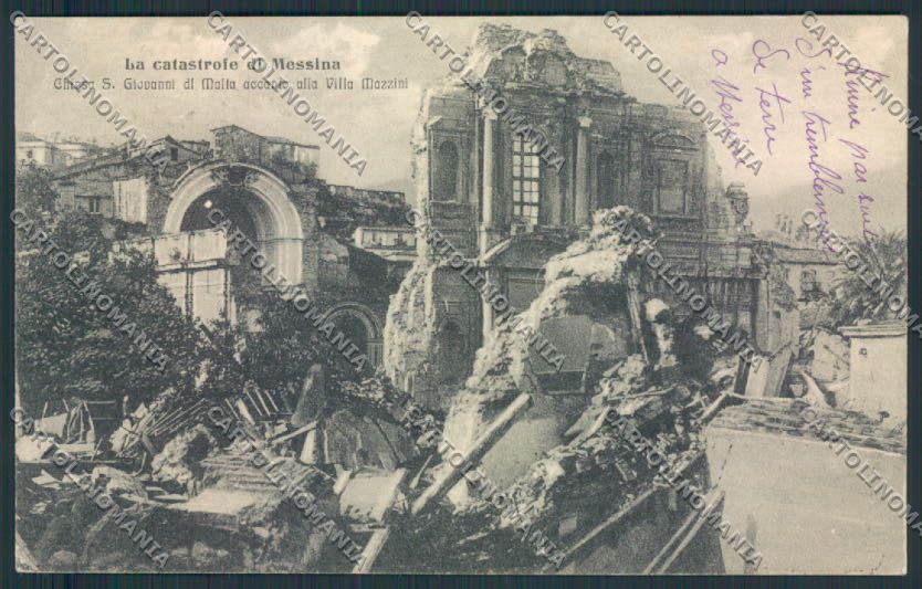 Messina Città Terremoto cartolina MV6289 – fronte