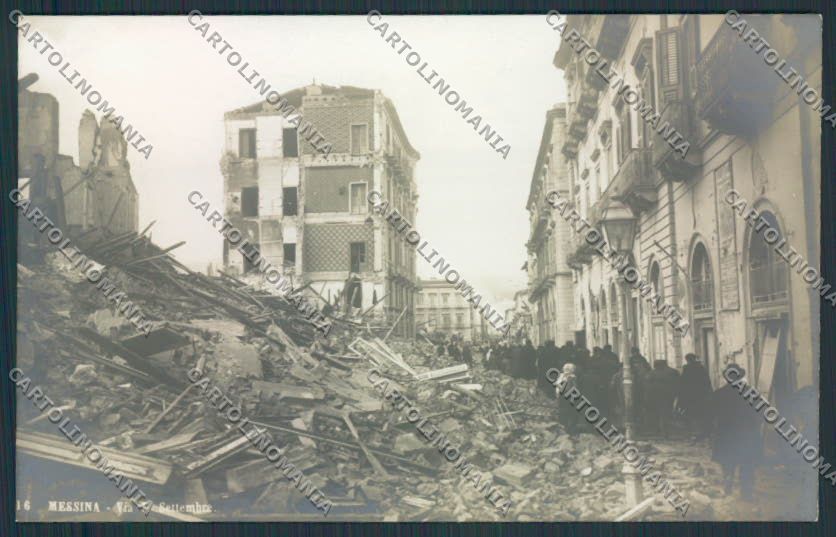 Messina Città Terremoto Foto cartolina MV6296 – fronte
