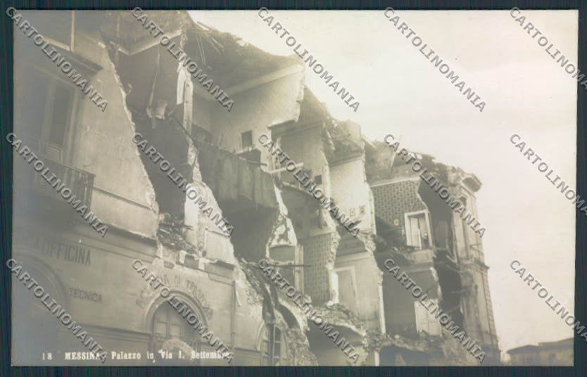 Messina Città Terremoto Foto cartolina MV6298 – fronte