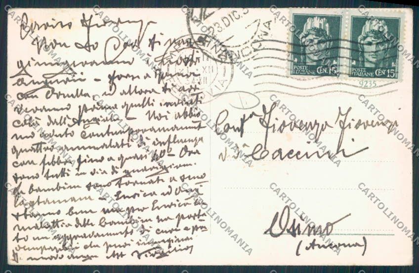 Messina Città Poste cartolina MV6303 – retro