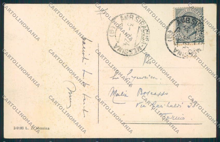 Messina Città cartolina MV6342 – retro