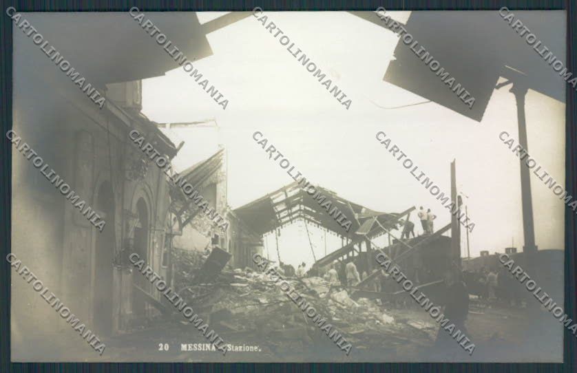 Messina Città Terremoto Foto cartolina MV6388 – fronte