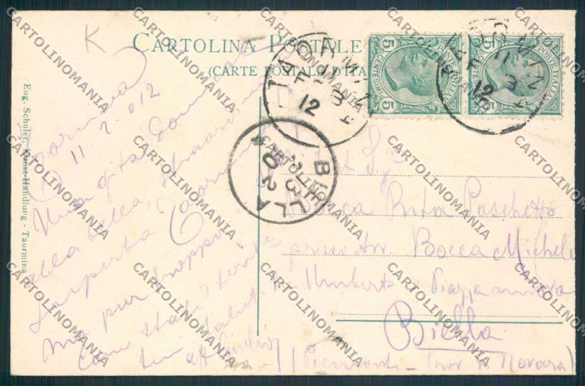 Messina Taormina cartolina MV6471 – retro
