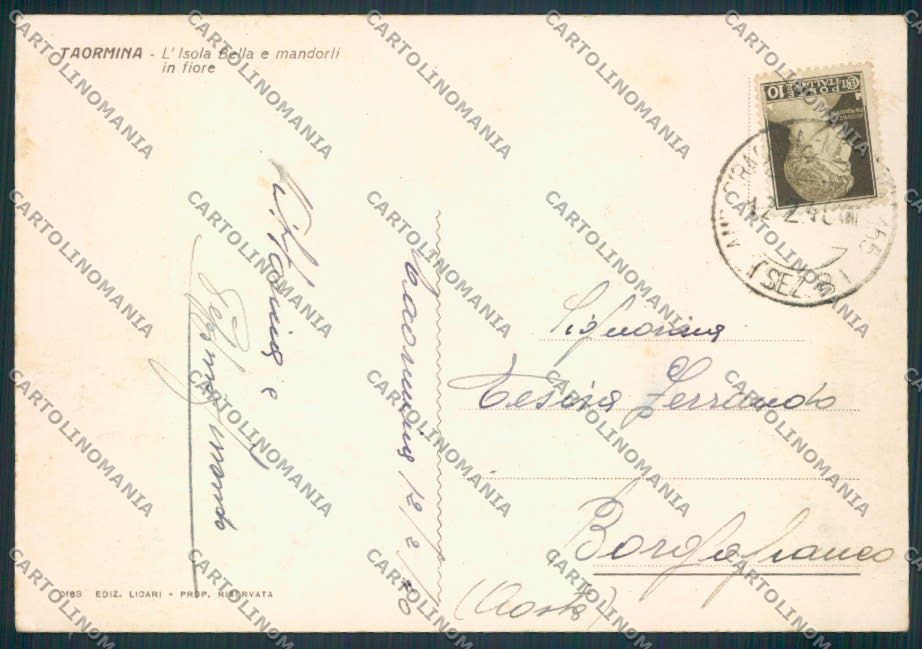 Messina Taormina FG cartolina MV6474 – retro
