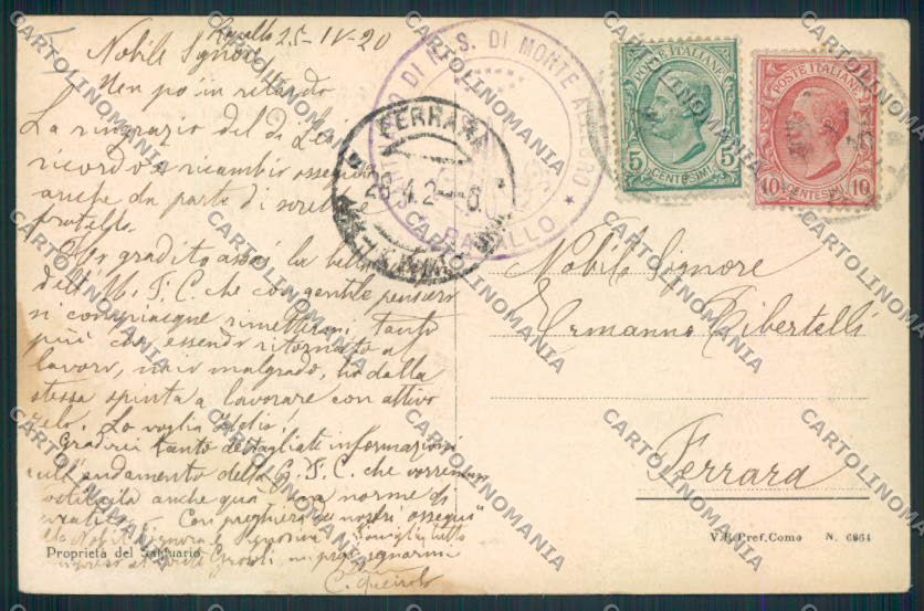 Genova Rapallo Montallegro cartolina MV6510 – retro