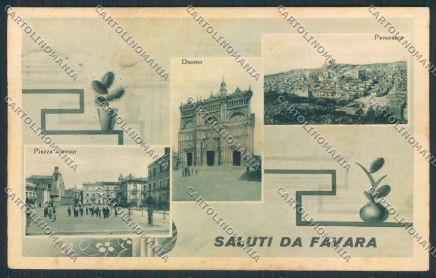 Agrigento Favara Saluti da cartolina MV6515 – fronte