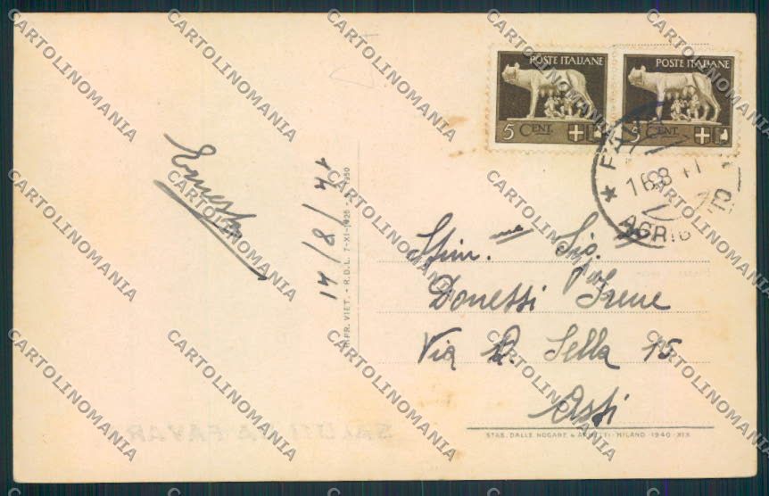 Agrigento Favara Saluti da cartolina MV6515 – retro
