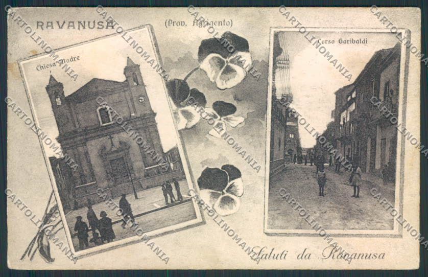Agrigento Ravanusa Saluti da cartolina MV6521 – fronte