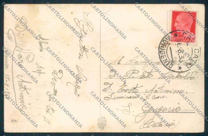 Agrigento Ravanusa Saluti da cartolina MV6521 – retro