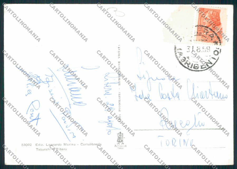 Agrigento Ribera Foto FG cartolina MV6535 – retro
