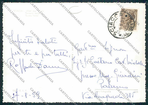 Agrigento Sciacca ADESIVO Foto FG cartolina MV6540 – retro