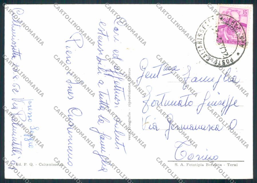 Caltanissetta Città Foto FG cartolina MV6576 – retro