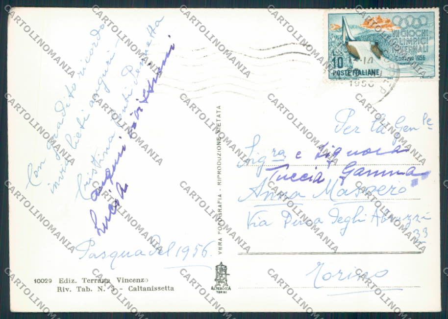 Caltanissetta Città Foto FG cartolina MV6579 – retro