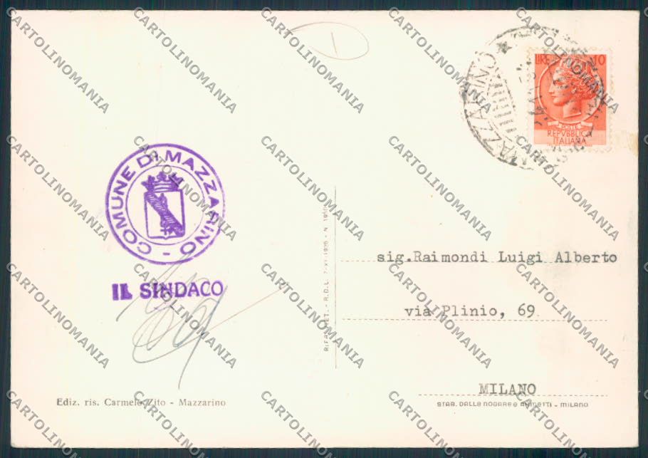 Caltanissetta Mazzarino FG cartolina MV6594 – retro