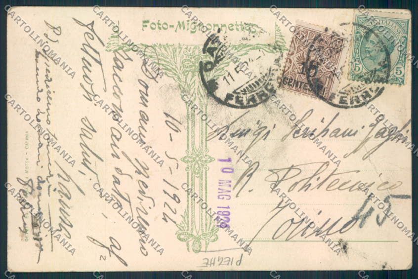 Catania Città PIEGHE cartolina MV6600 – retro