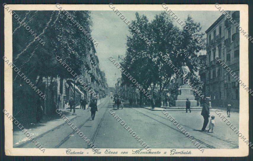 Catania Città PIEGHE ABRASA cartolina MV6603 – fronte