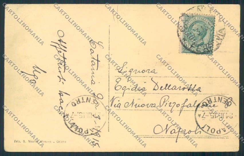 Catania Città Sobborgo Ognina cartolina MV6670 – retro