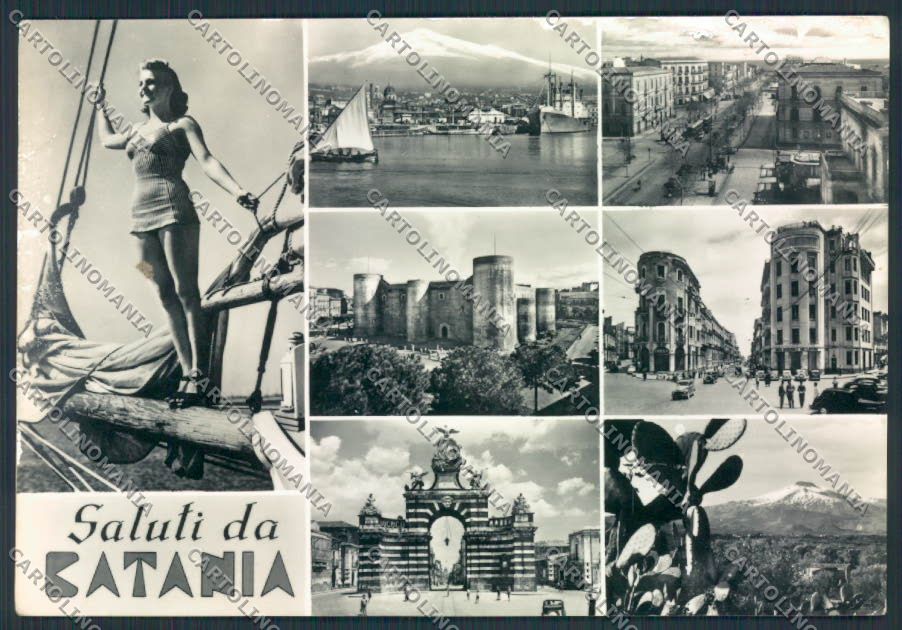Catania Città Saluti da Foto FG cartolina MV6715 – fronte