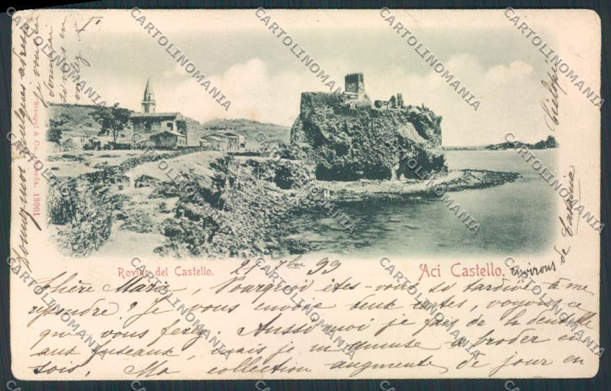 Catania Aci Castello STRAPPO PIEGHINE cartolina MV6738 – fronte