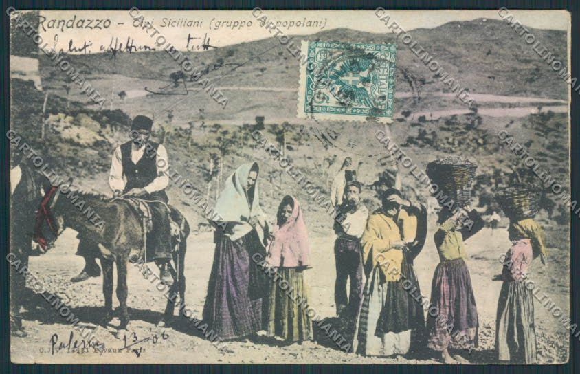 Catania Randazzo Costumi RIPARATA cartolina MV6754 – fronte