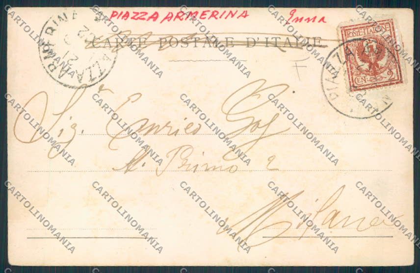 Enna Piazza Armerina cartolina MV6796 – retro