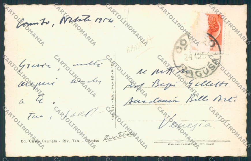Ragusa Comiso ABRASA cartolina MV6812 – retro