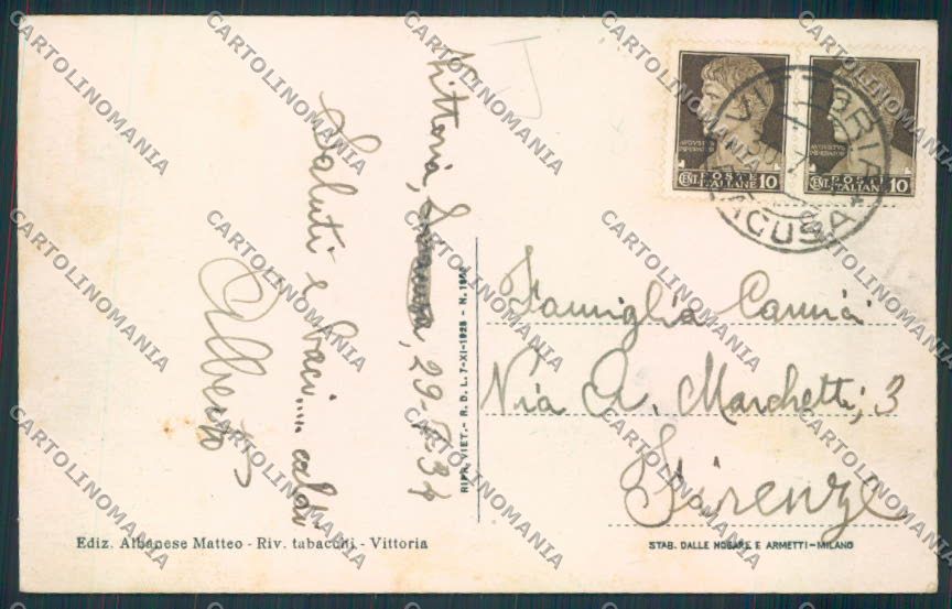 Ragusa Vittoria cartolina MV6823 – retro