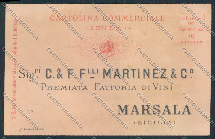 Trapani Marsala Commerciale PIEGHINE cartolina MV6840 – fronte