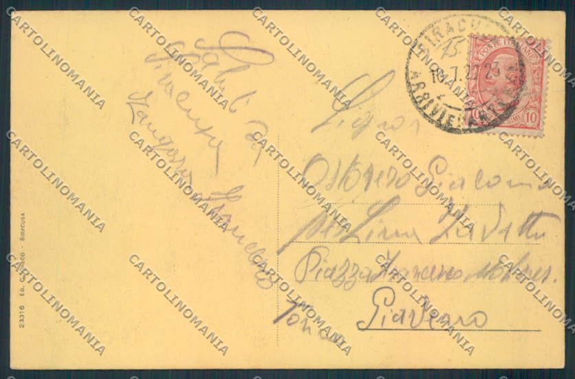 Siracusa Città cartolina MV6860 – retro